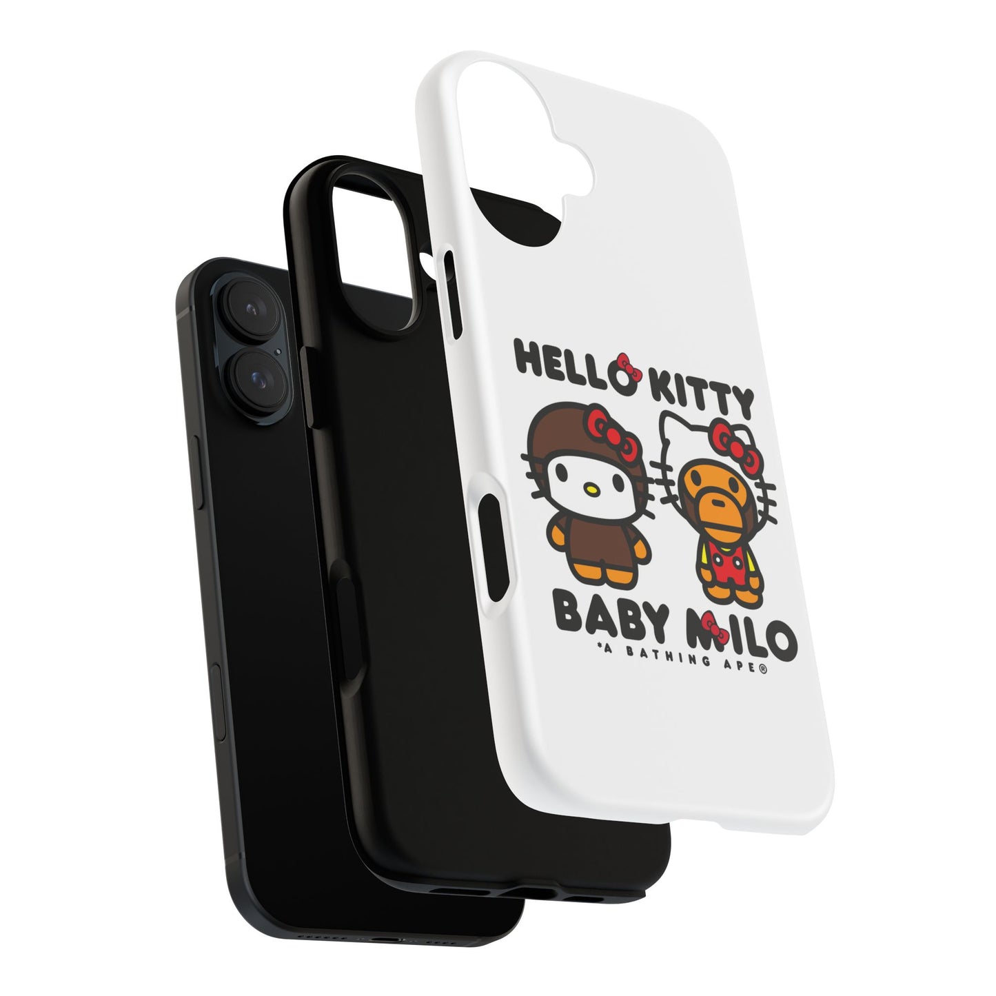 Case Baby Milo X Hello Kitty Face Change Custom For Iphone 12 - 16 Pro Max