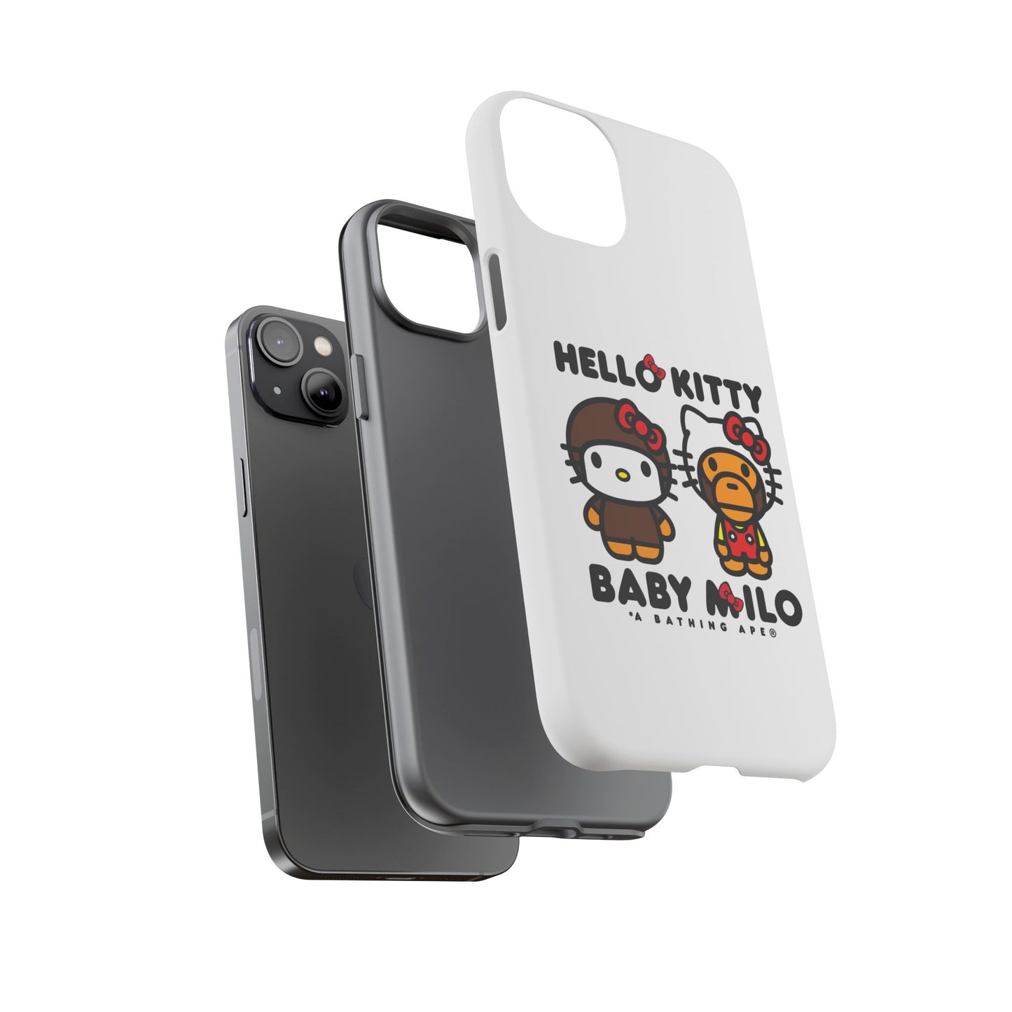 Case Baby Milo X Hello Kitty Face Change Custom For Iphone 12 - 16 Pro Max