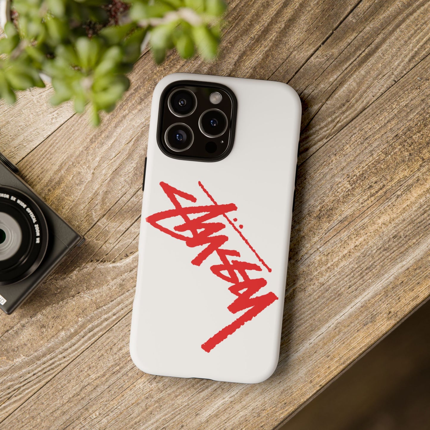 Case Stussy Red Basic Custom For Iphone 12 - 16 Pro Max