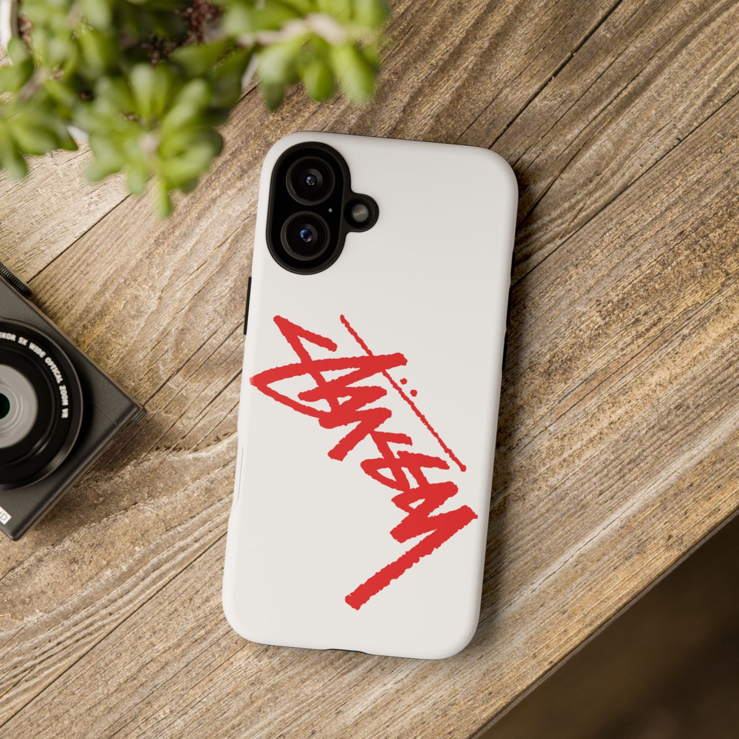 Case Stussy Red Basic Custom For Iphone 12 - 16 Pro Max