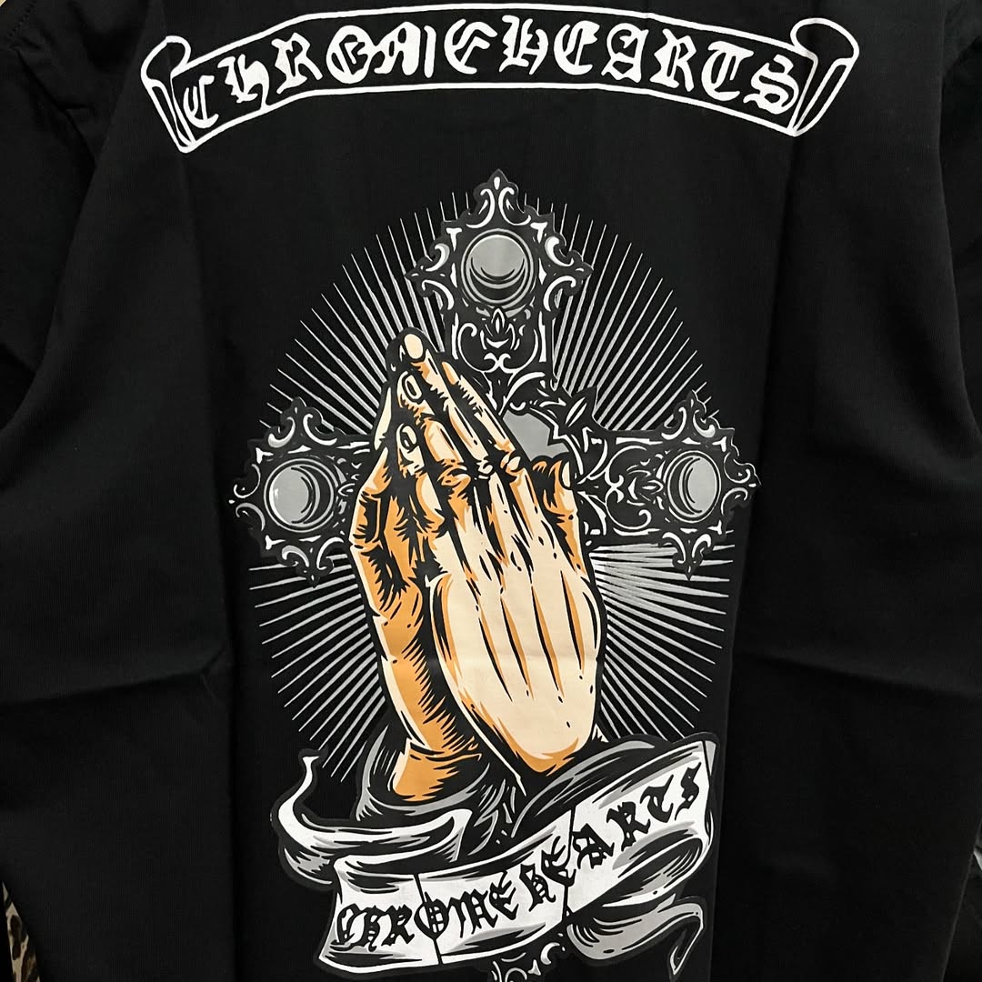 CH High Quality T Shirt Style Chrome Black Hand Drip Fashion Streetwear Clothing Hearths - Fast and Free Shipping