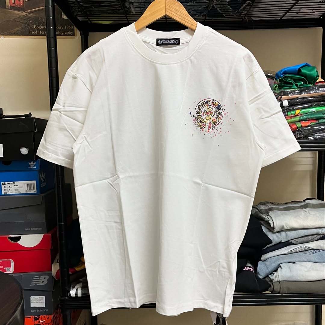 CH High Quality T Shirt Style Chrome Black 01 Drip Fashion Streetwear Clothing Hearths - Fast and Free Shipping