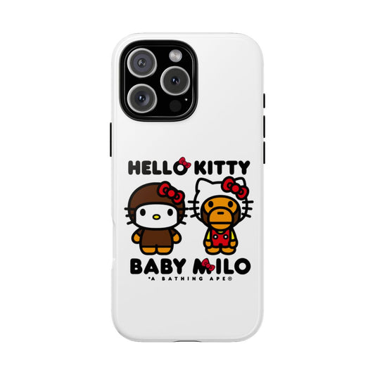 Case Baby Milo X Hello Kitty Face Change Custom For Iphone 12 - 16 Pro Max