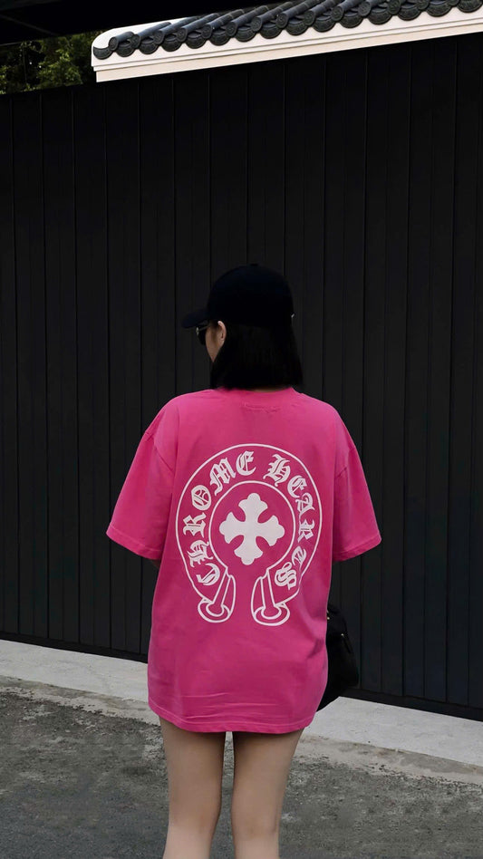 High Quality T Shirt Style Chrome Pink Fashion Streetwear Clothing Hearths - Fast and Free Shipping