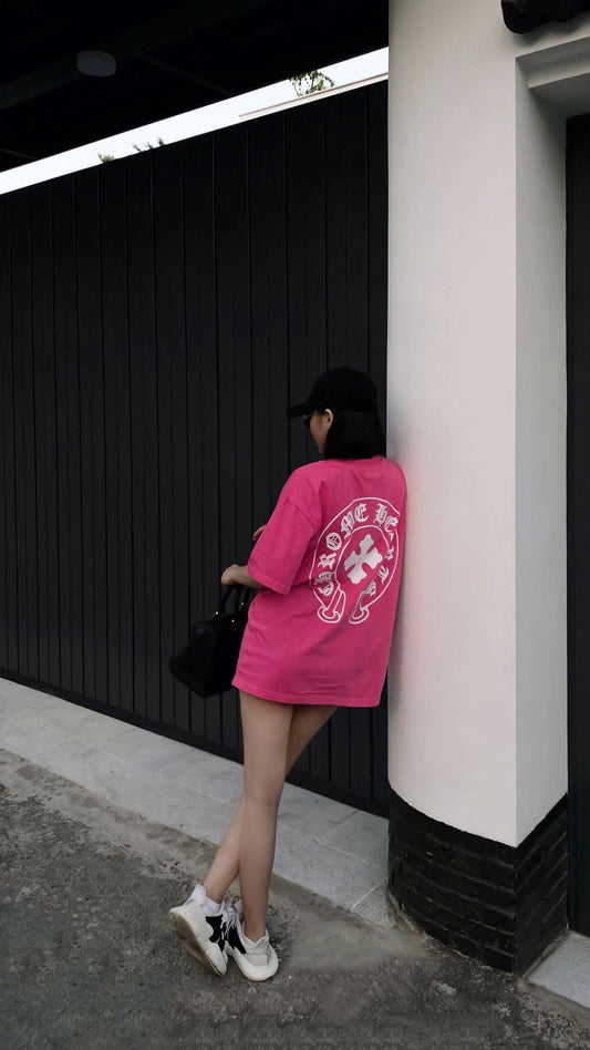 High Quality T Shirt Style Chrome Pink Fashion Streetwear Clothing Hearths - Fast and Free Shipping