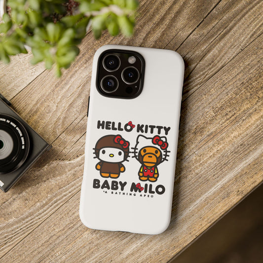 Case Baby Milo X Hello Kitty Face Change Custom For Iphone 12 - 16 Pro Max