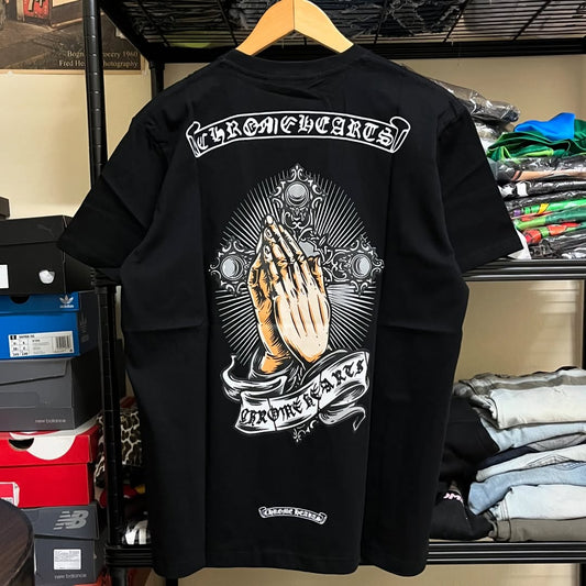 CH High Quality T Shirt Style Chrome Black Hand Drip Fashion Streetwear Clothing Hearths - Fast and Free Shipping