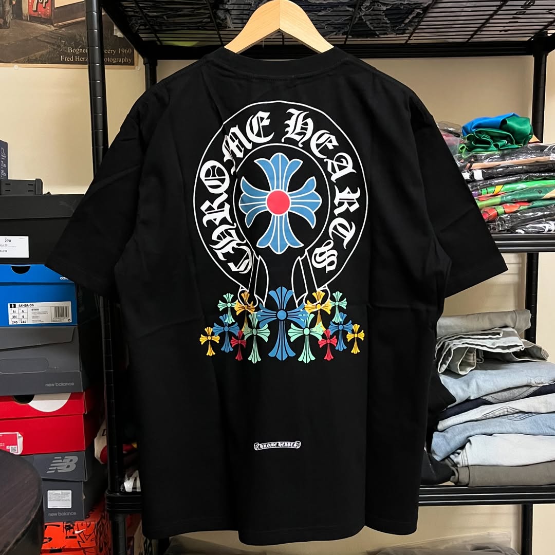 Premium CH High Quality T Shirt Style Chrome Black Drip Fashion Streetwear Clothing Hearths - Fast and Free Shipping!