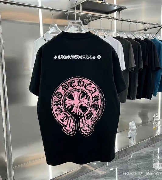 High Quality T Shirt Style Chrome Pink Trend Fashion Streetwear Clothing Hearths - Fast and Free Shipping